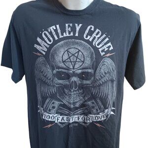 Medium T-shirt Mötley Crüe Too Fast For Love Rocker Glam Band Skull T-Shirt